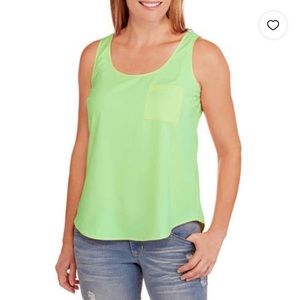 Faded Glory Women’s Size L Casual Woven Polyester Tank Sweet Mint Green